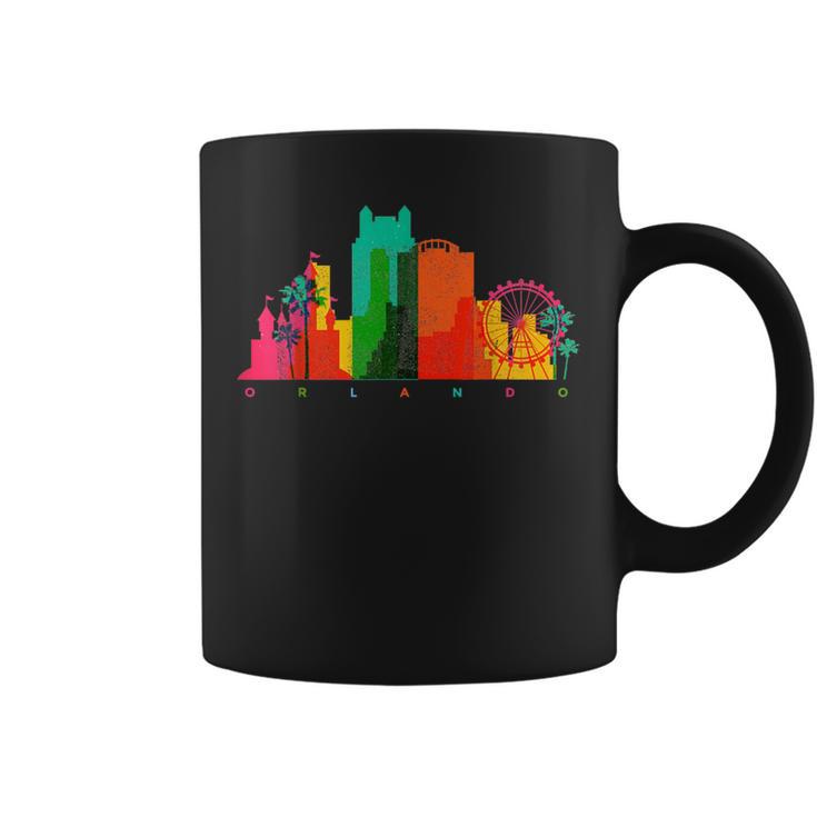 Orlando Skyline Florida Colorful Vintage Orlando Fl Coffee Mug