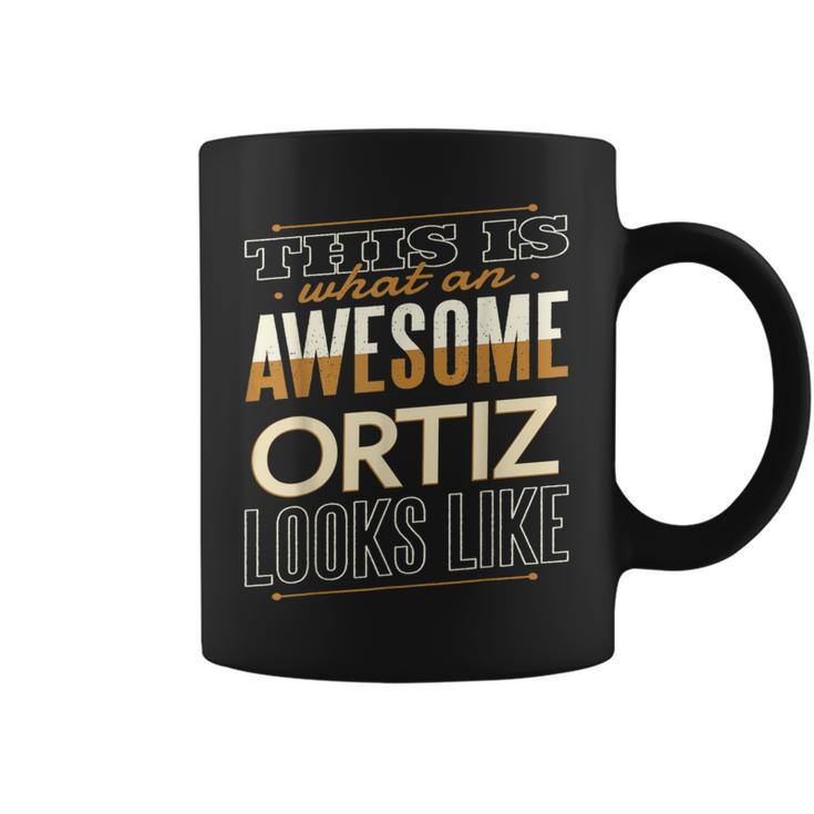 Ortiz Last Name Surname Matching Family Reunion Coffee Mug