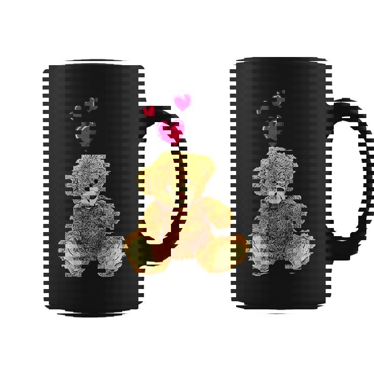 Ours En Peluche Et Cœurs Motif Ourson Mignon Tasse