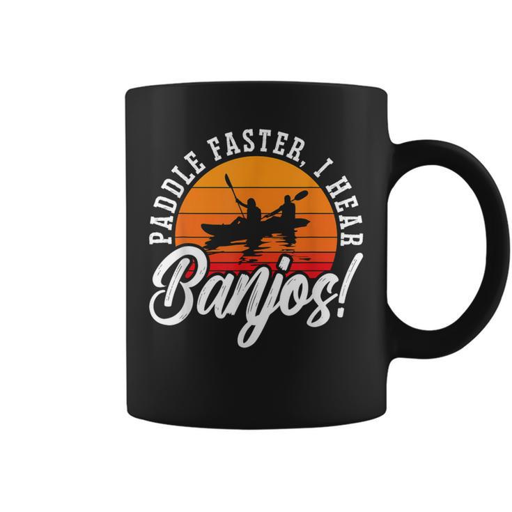 Paddle Faster I Hear Banjos Loves Musical Instrument Banjo Coffee Mug