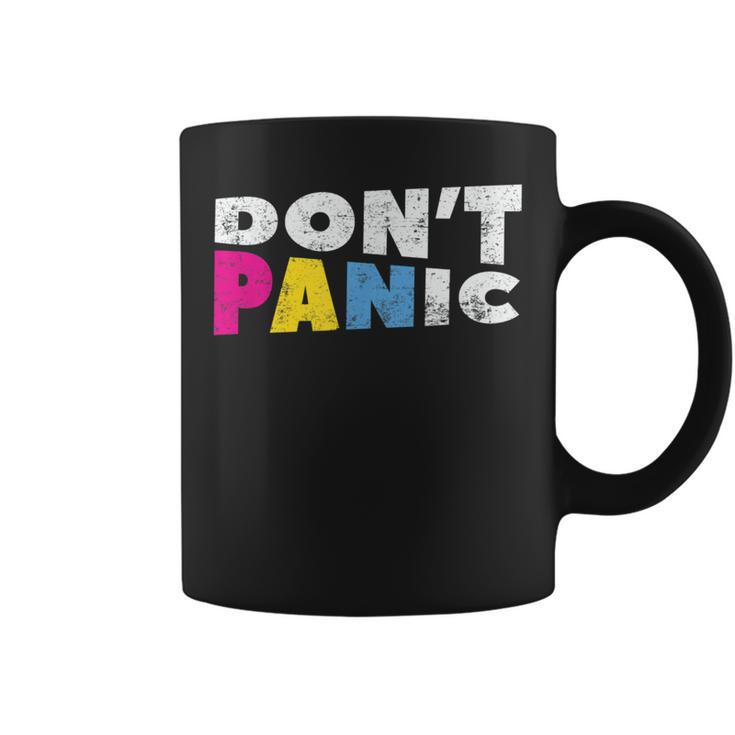 Pan Pride Lgbtq Dont Panic Pansexual Subtle Pride Flag Coffee Mug