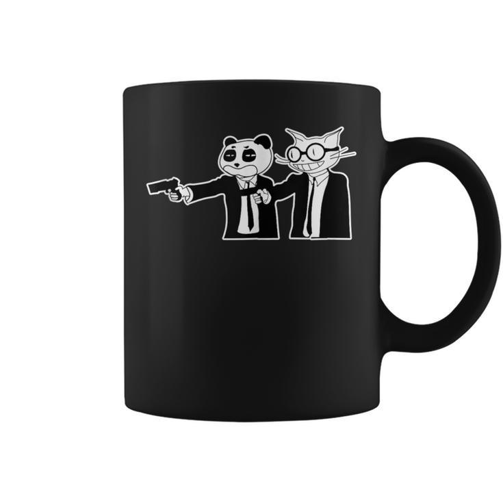 Panda Bear And Cat As Vincent And Jules Say What Again Coffee Mug