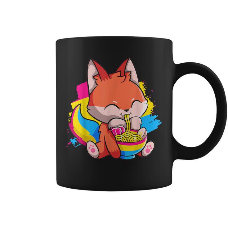 Pansexual Pride Kawaii Fox Ramen Noodles Pansexual Flag Coffee Mug