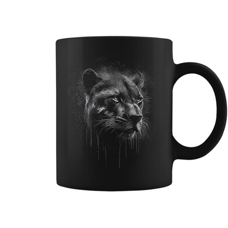 Panther Lover Animal Big Cat Panther Animal Black Coffee Mug