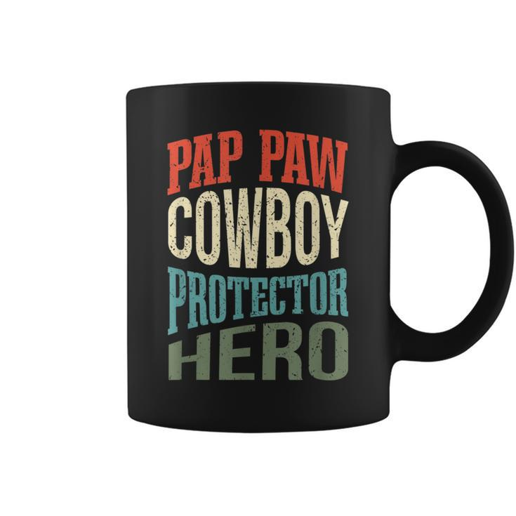 Pap Paw Cowboy Protector Hero Grandpa Profession Coffee Mug