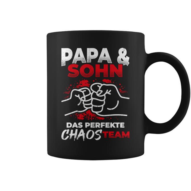 Papa & Sohn Das Perfekte Chaos Team Father's Day Bester Papa Tassen