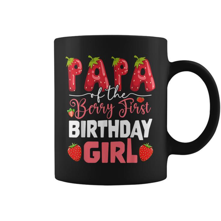 Papa Of The Berry First Birthday Of Girl Strawberry Dad Coffee Mug