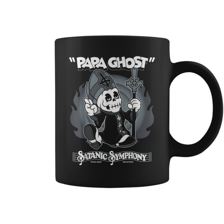 Papa Ghost Vintage Cartoon Satanic Symphony Creepy Cute Coffee Mug