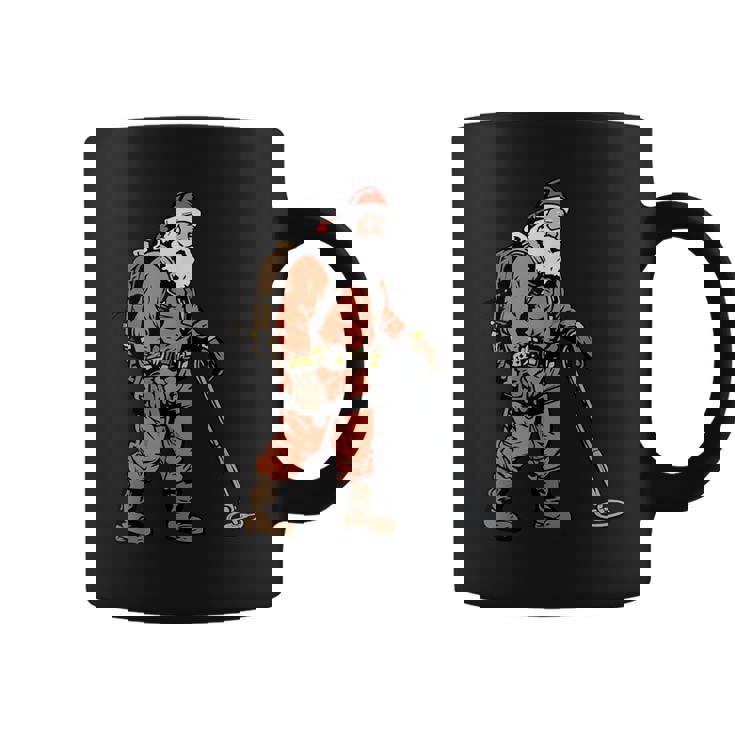 Papá Noel Como Detectorista De Metales Detección De Metales Navidad Taza de café