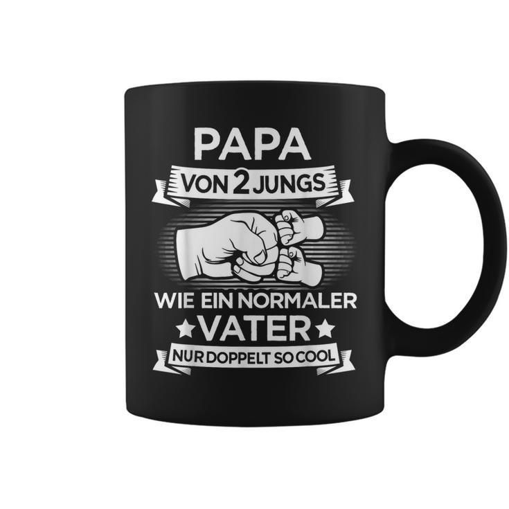 Papa Zwei Jungs Für Zweifachenateron 2 Söhnenatertag Tassen