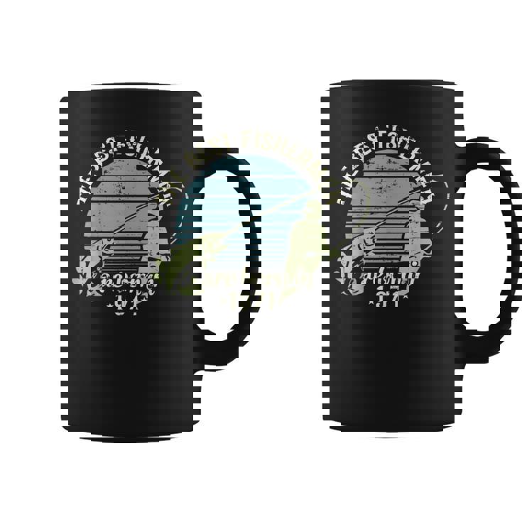 Para Hombre De 50 Cumpleaños De Los Mejores Pescadores Nacidos En 1971 Pesca Taza de café
