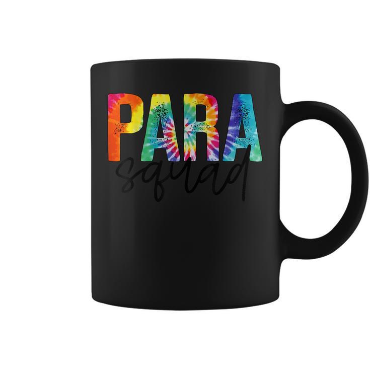 Paraprofessional Squad Tie Dye First 100 Last Days Of School Coffee Mug