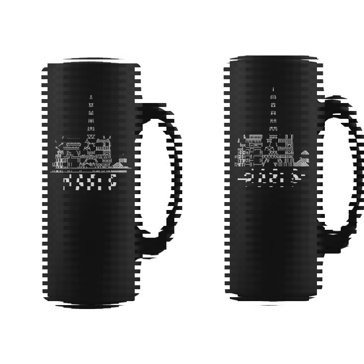 Paris Souvenir Tour Eiffel France Louvre Notre Dame Tasse
