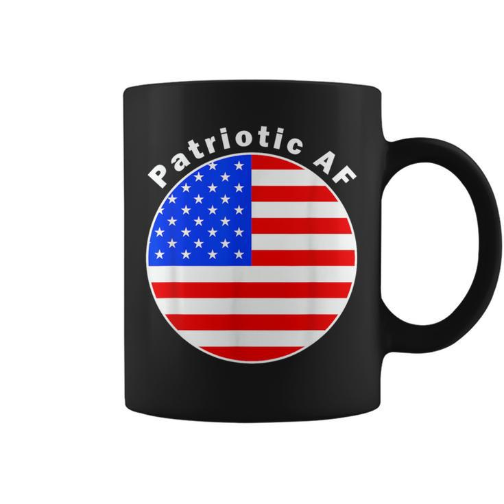 Patriotic Af American Flag Circle Coffee Mug