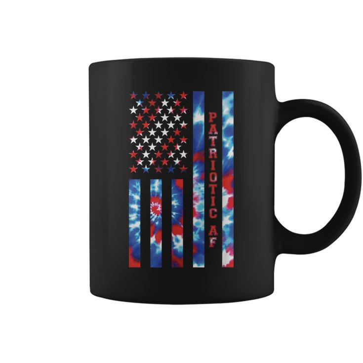 Patriotic Af United States Patriotic American Flag Tie Dye Coffee Mug