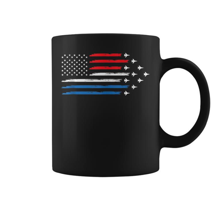 Patriotic Air Force Us Veteran 4Th Of July Usa American Flag Coffee Mug