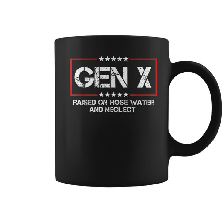 Patriotic Gen X Raised On Hose Water & Neglect Vintage Coffee Mug