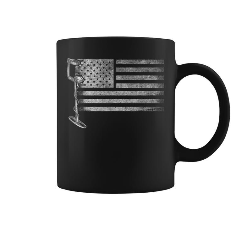 Patriotic Metal Detecting Usa Flag Treasure Hunt Detectorist Coffee Mug