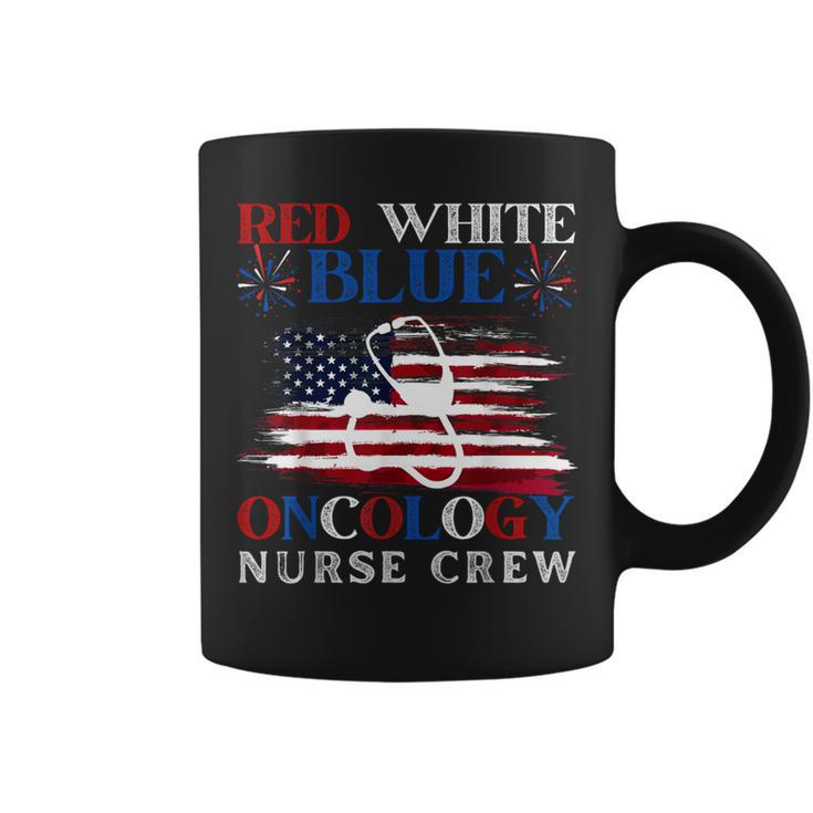 Patriotic Nurse July 4Th Red White Blue Oncology Nurse Crew Coffee Mug