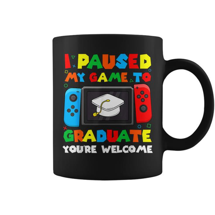 I Paused My Game To Graduate Graduation Boys Gamer Coffee Mug