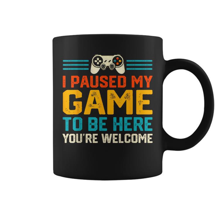 I Paused My Game To Be Here Video Gamer Gaming For N Boys Coffee Mug