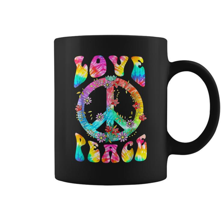Peace Costume Sign Love 60S 70S Tie Dye Hippie Women Coffee Mug