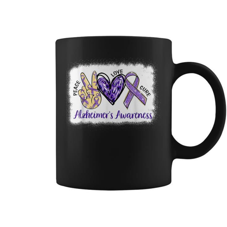 Peace Love Cure Alzheimers Awareness 2023 Coffee Mug