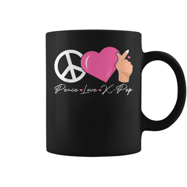 Peace Love K-Pop Cute Kpop Music Anime Lover Coffee Mug