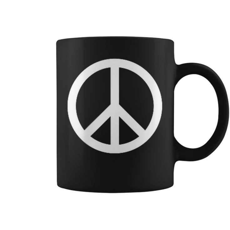 Peace Sign Hippie Symbol On Chest Pocket Coffee Mug