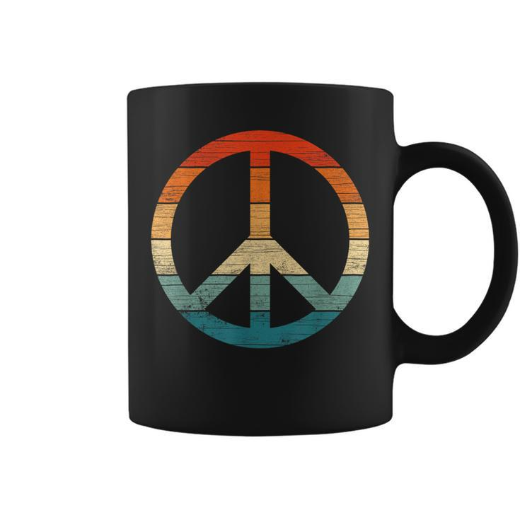Peace Sign Vintage Distressed Anti War Freedom Retro Coffee Mug