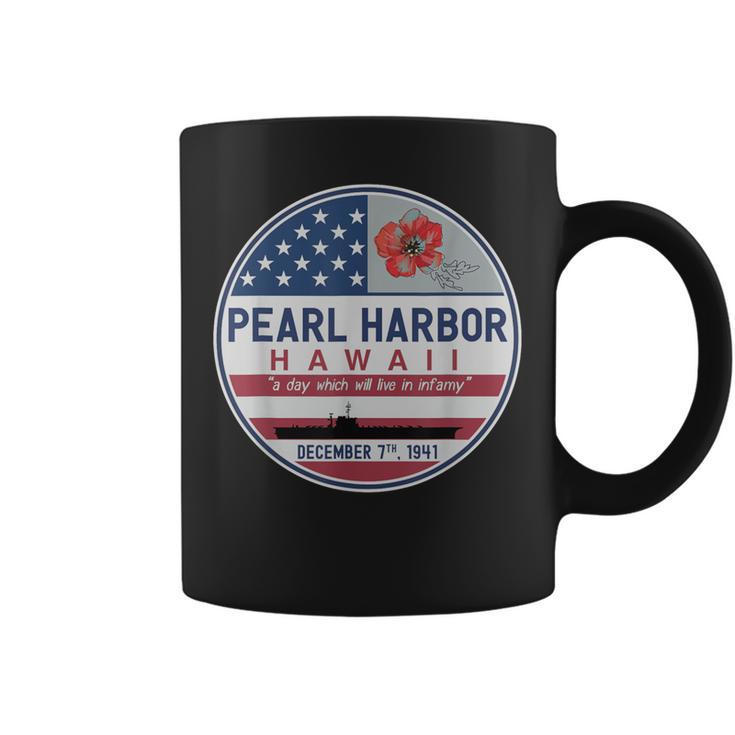 Pearl Harbor Memorial Hawaii Vintage Usa Flag Day Of Infamy Coffee Mug