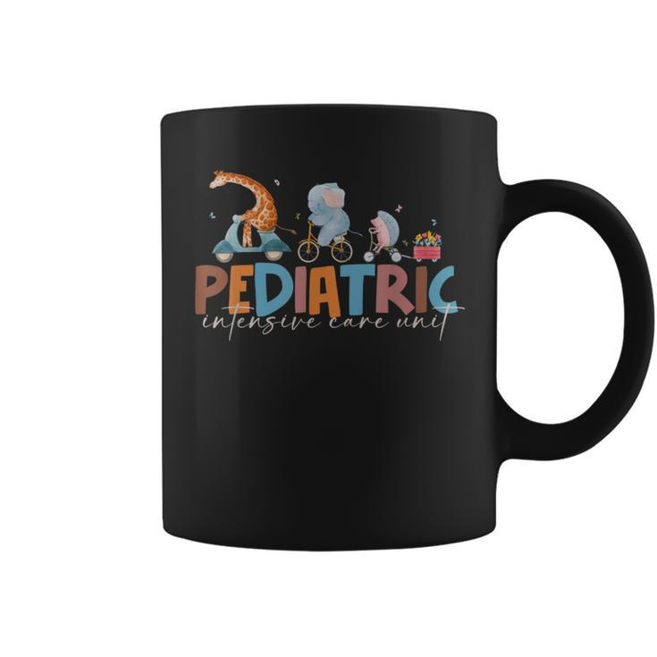 Pediatric Intensive Care Unit Cute Animals Groovy Picu Nurse Coffee Mug