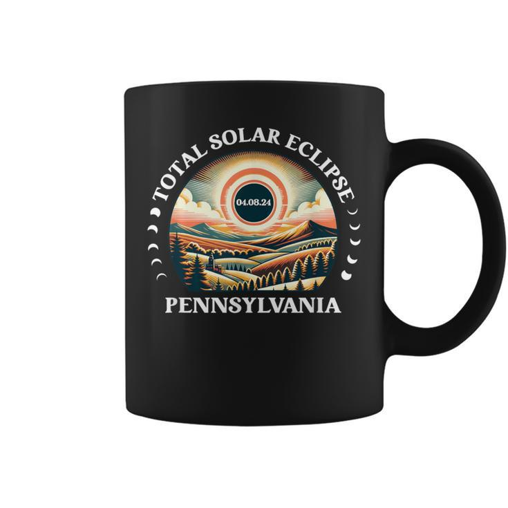 Pennsylvania Eclipse 40824 Retro Total Solar Eclipse 2024 Coffee Mug