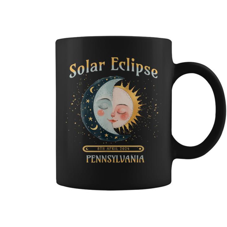 Pennsylvania Total Solar Eclipse 2024 Souvenir Retro Coffee Mug