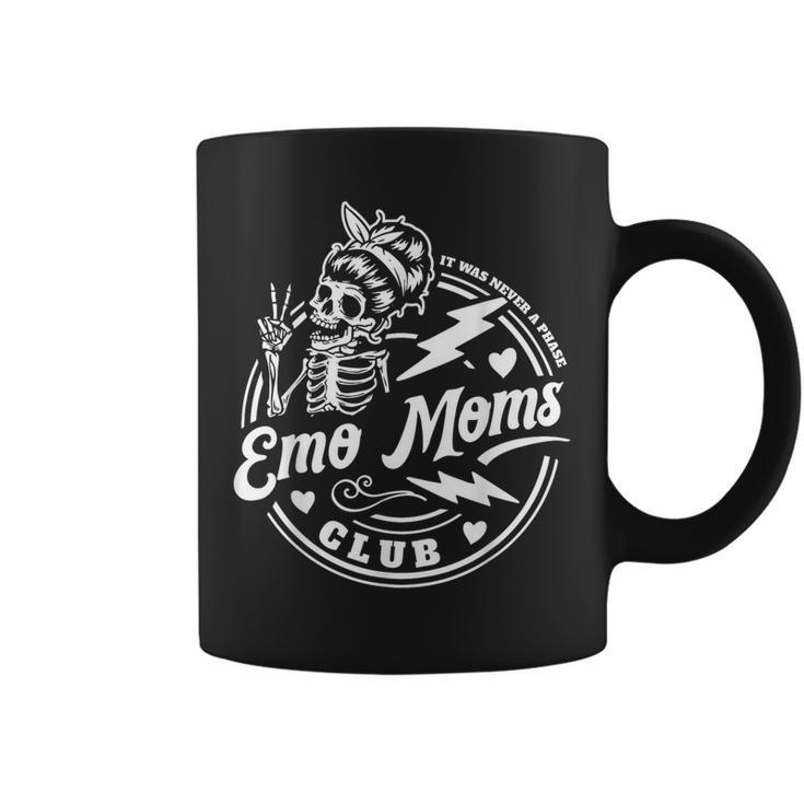 It Was Never A Phase Emo Moms Club Mother's Day Skeleton Coffee Mug