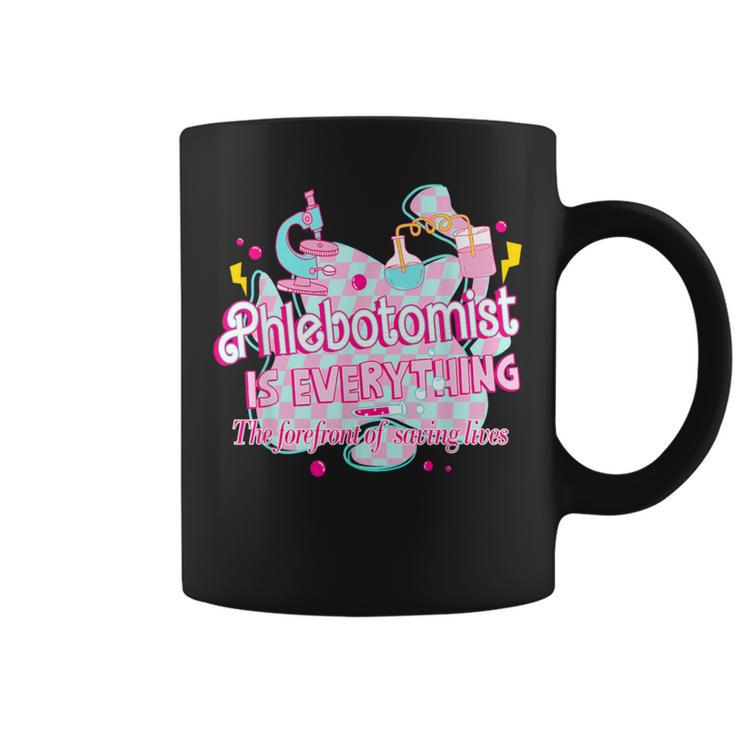 Phlebotomist Is Everything Pink Retro Lab Week 2024 Med Tech Coffee Mug