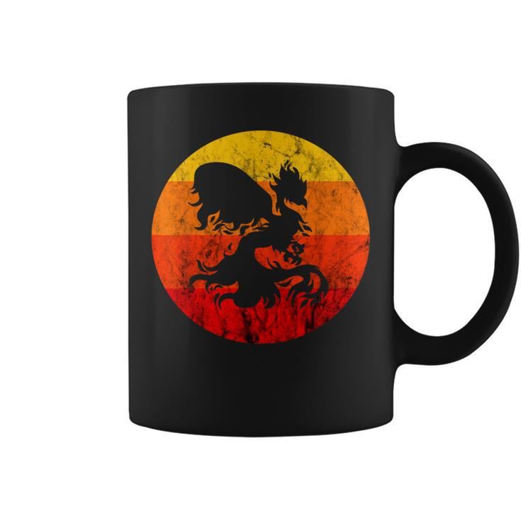 Phoenix Mythical Rebirth Fire Bird Vintage Retro Sunset Coffee Mug