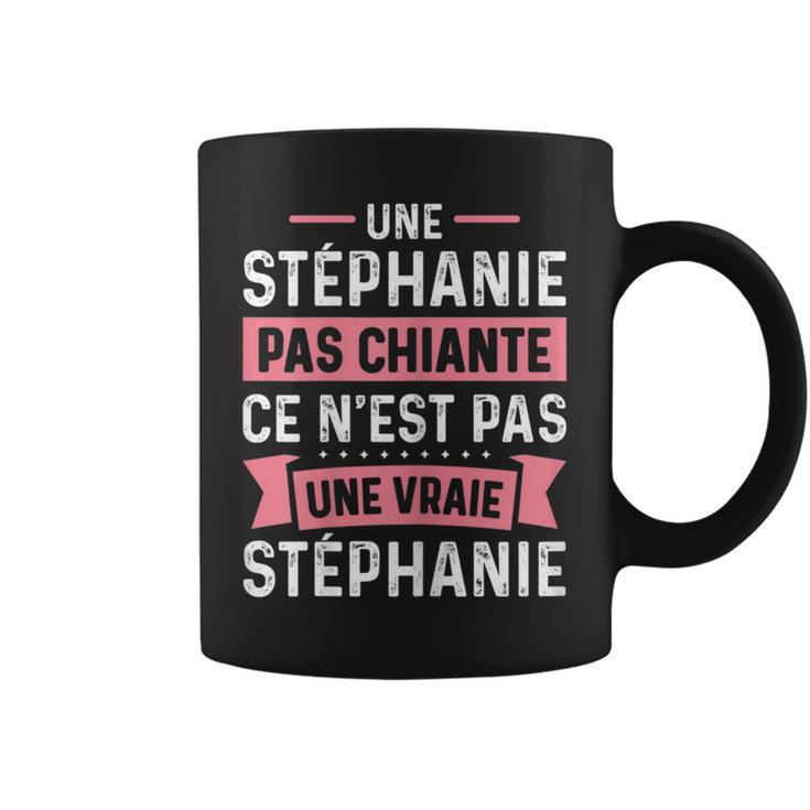 Tasse Expresso Personnalisée Faïence + Sous-Tasse – Prénom Stéphanie – Cadeau Original Café