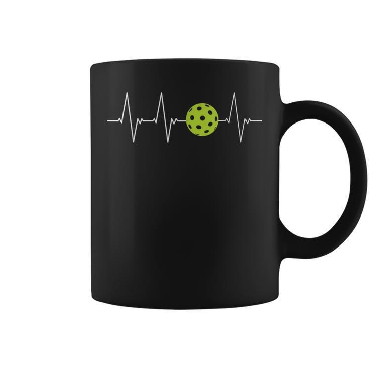 Pickleball W Heartbeat Graphic T Coffee Mug