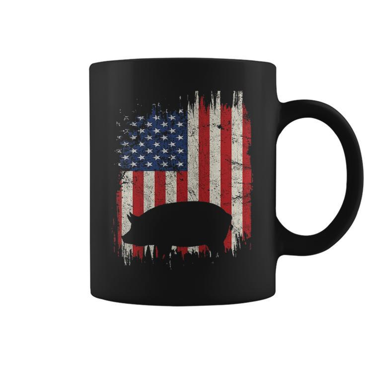 Pig 4Th Of July Pig American Flag Patriotic Farm Coffee Mug