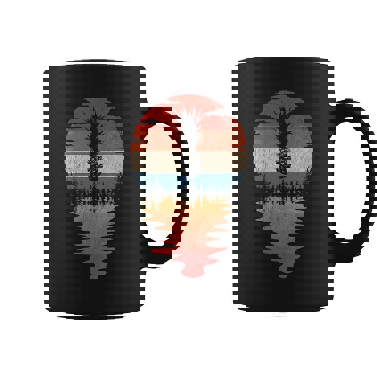 Piña Retrointage Sunset Style Cuello Taza de café