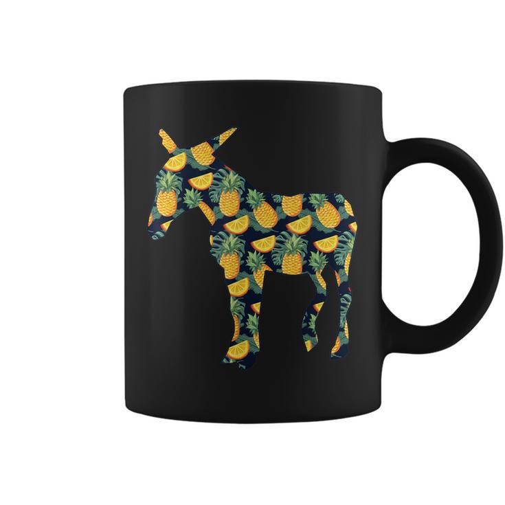 Pineapple Hawaiian Mule Print Donkey Girl Coffee Mug