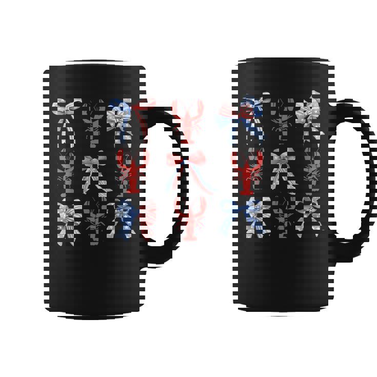 Pink Bows Cute Coquette Crawfish Y2k Clean Girl Aesthetic Coffee Mug