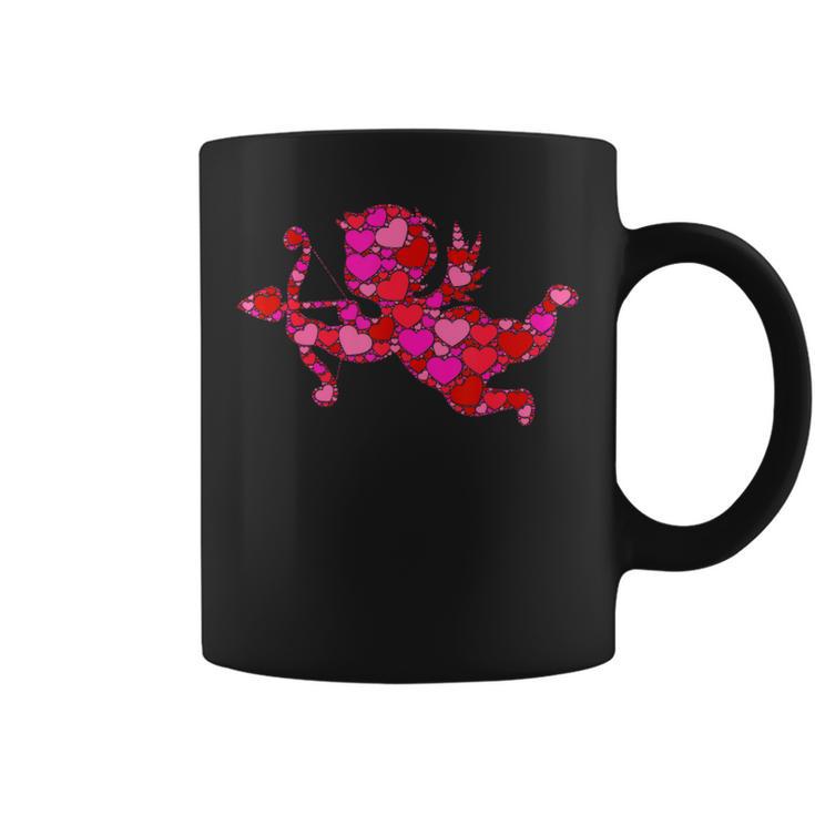 Pink Red Heart Valentines Day For Girls Cupid Coffee Mug