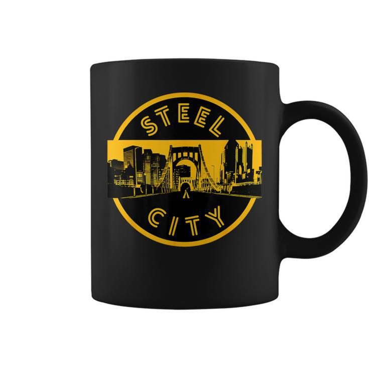Pittsburgh Sl City Retro Skyline Bridge Pride Coffee Mug