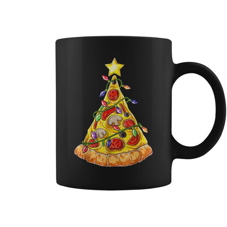 Pizza Christmas Tree Lights Xmas Boys Crustmas Pepperoni Coffee Mug