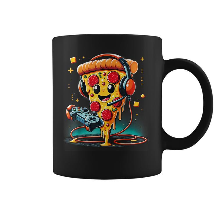Pizza Gamer Love Play Video Games Controller Headset Coffee Mug