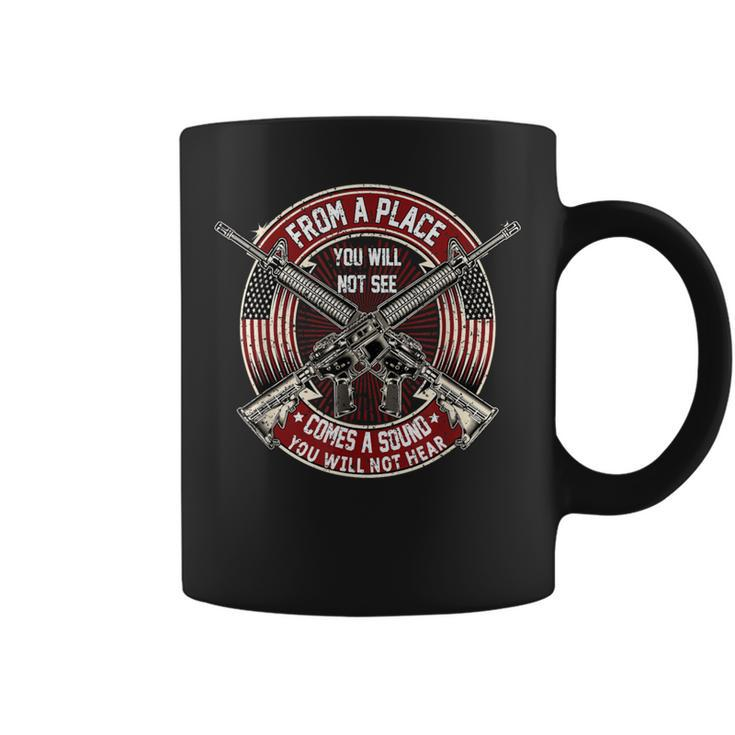 From A Place You Will Not See American Military Sharpshooter Coffee Mug