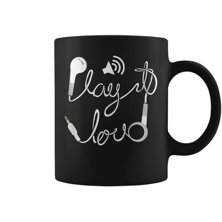 Play It Loud Headphones Novelty Graphic Coffee Mug