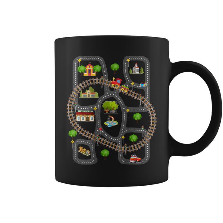 Play Mat Rug Car Trail Playmat Back Of Coffee Mug